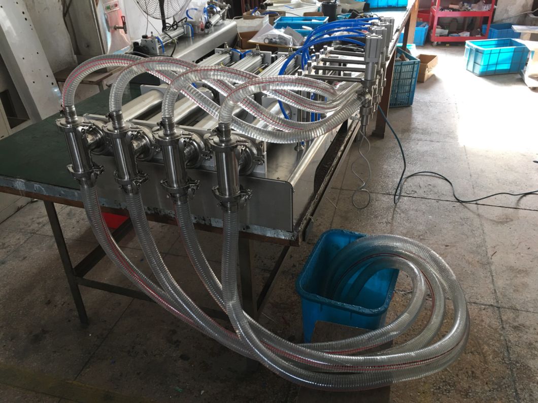 Máquina de llenado de alcohol líquido líquido desinfectante / crema manual semiautomática / líquido para lavarse las manos