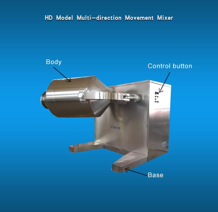 Máquina mezcladora de polvos multifunción farmacéutica HD-100