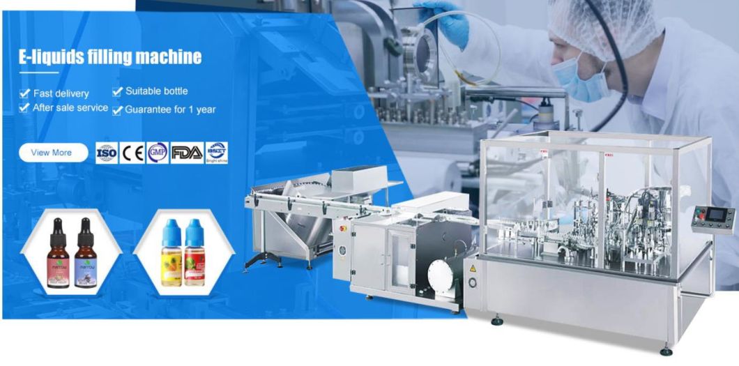 Máquina de llenado de líquidos de aceite de cigarrillo electrónico de alta velocidad