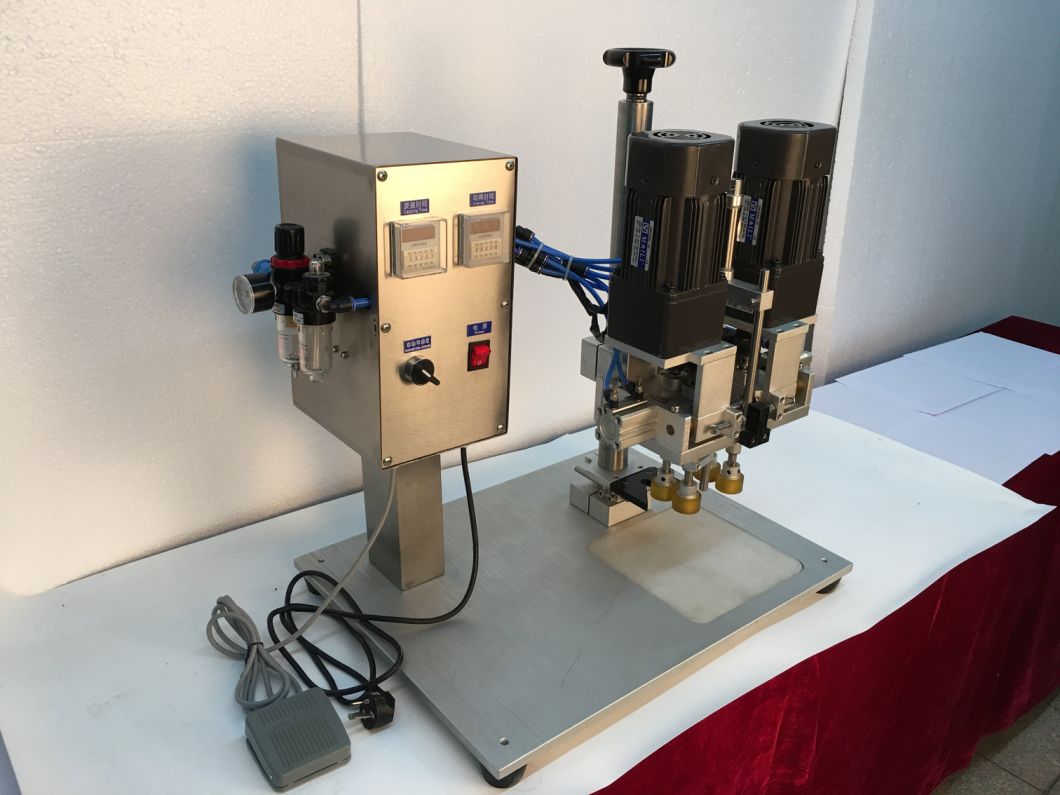 Máquina de tapa giratoria de botella de crema semi-autorista