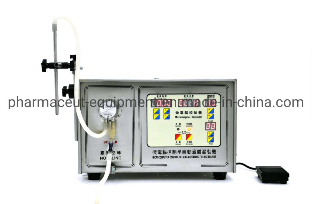 Sf-II-2 Máquina de llenado de líquido con bomba de engranajes magnéticos semiautomáticos de doble cabezal (5-4000ml)