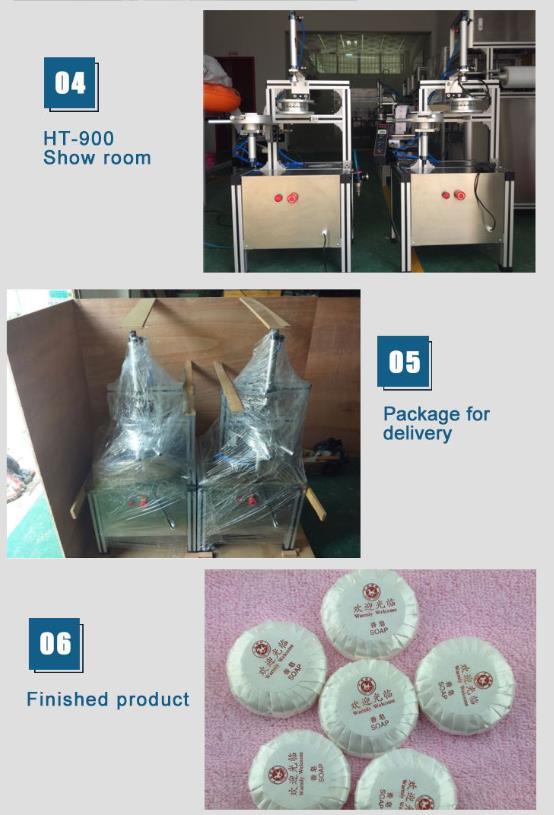Máquina de embalaje de envoltura de plisado de papel de jabón de burbuja azul plástico neumático para ahorrar mano de obra