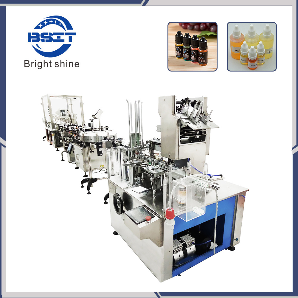 Máquina de llenado y sellado de botellas de cigarrillos electrónicos de 10 ml