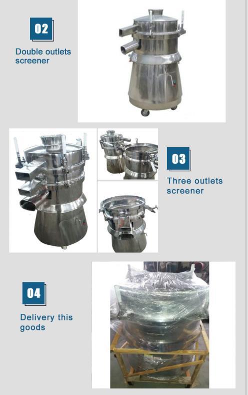 Venta caliente China Sifter de vibración de buena calidad para farmacéutico (todos 304, tres puntos de venta)