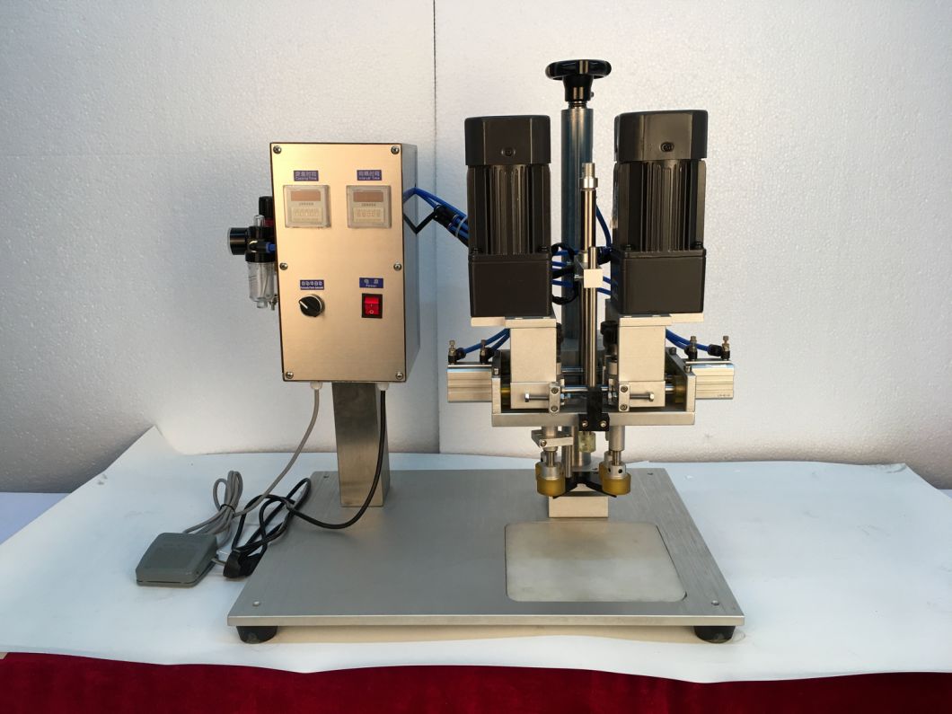 Máquina de tapa giratoria de botella de crema semi-autorista
