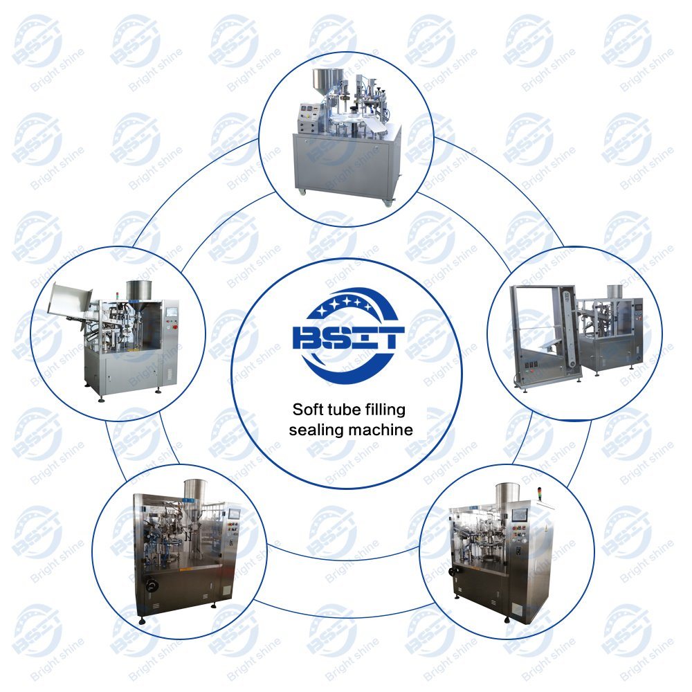 Máquina semiautomática de llenado y sellado de tubos de aluminio o metal para Bnf-60