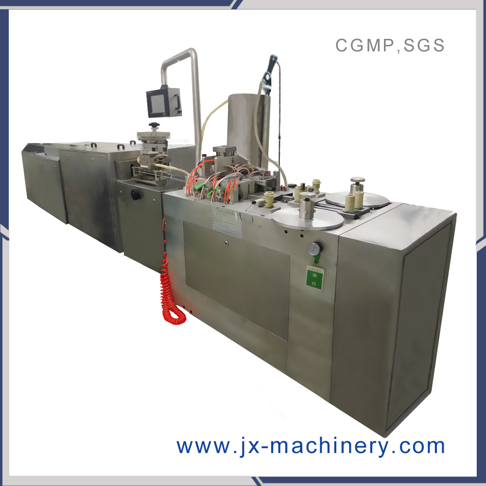 Máquina de llenado y sellado de formación de supositorios farmacéuticos con control PLC de velocidad media (Zs-I)