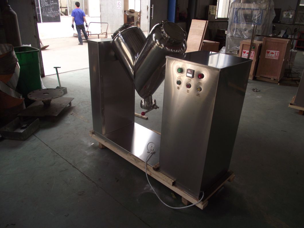 Máquina mezcladora de acero inoxidable modelo V para alimentos / gránulos / polvo seco / harina