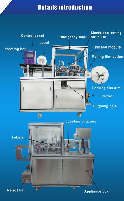 Máquina de envoltura de pliegues limpiador de inodoro de burbuja azul redonda Ht960