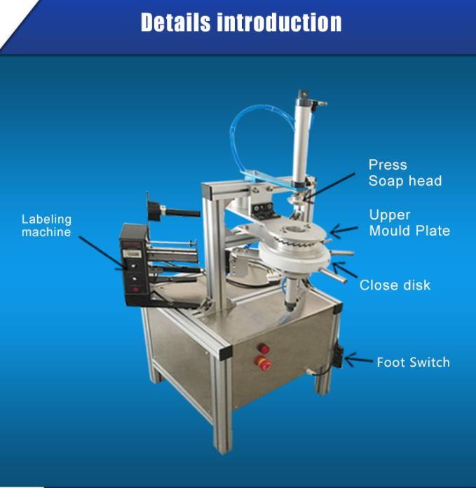 Máquina de embalaje de plisado de burbuja azul manual / máquina de embalaje de bloque de limpiador de inodoro azul