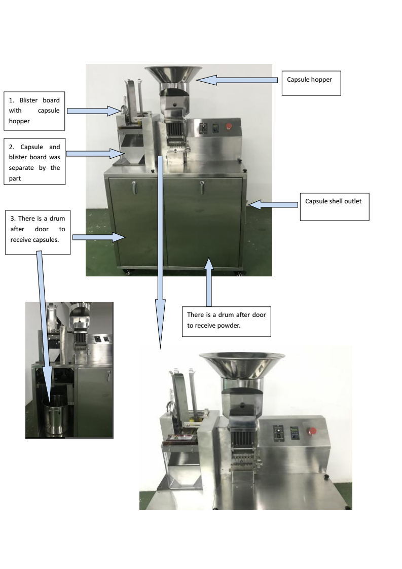 Máquina automática de toma de polvo de cápsulas abiertas Nqf-800b