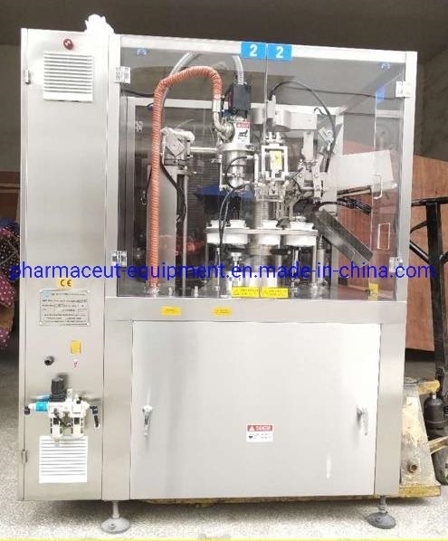 Máquina semiautomática de llenado y sellado de tubos de plástico y laminados