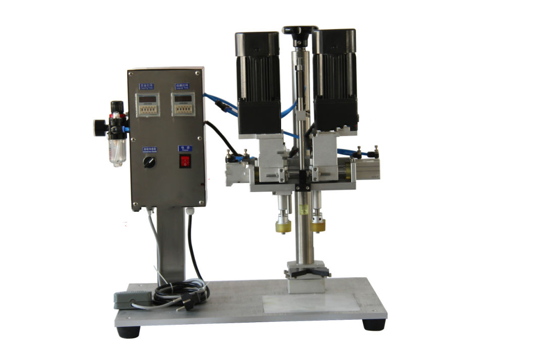 Máquina de tapa giratoria de botella de crema semi-autorista