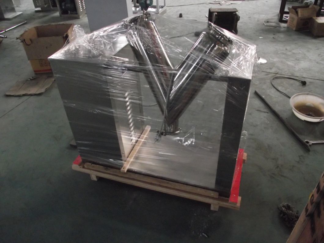 Máquina mezcladora de acero inoxidable modelo V para alimentos / gránulos / polvo seco / harina