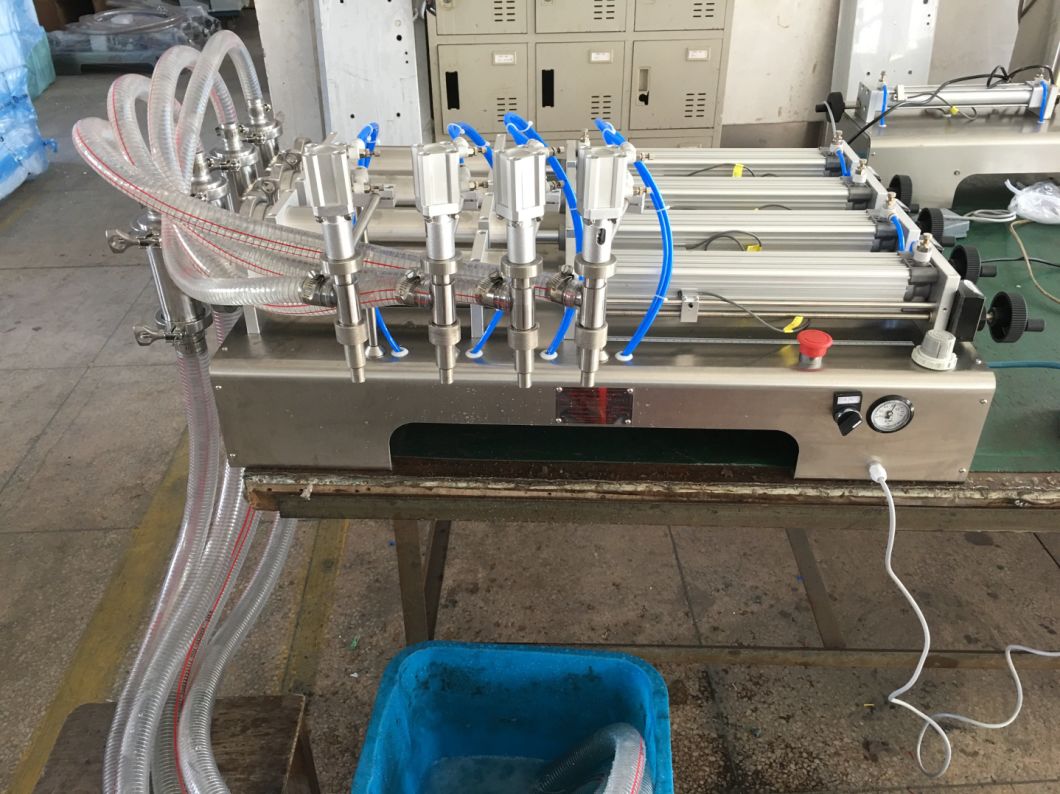 Máquina de llenado de alcohol líquido líquido desinfectante / crema manual semiautomática / líquido para lavarse las manos