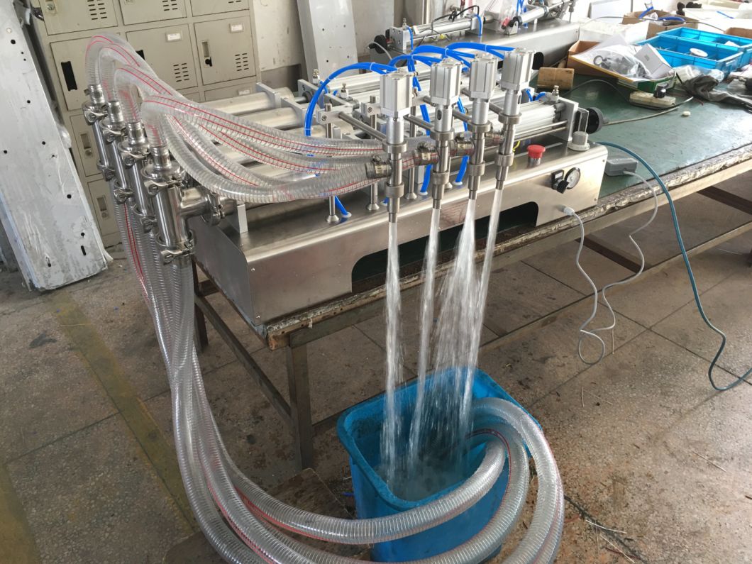 Máquina de llenado de alcohol líquido líquido desinfectante / crema manual semiautomática / líquido para lavarse las manos