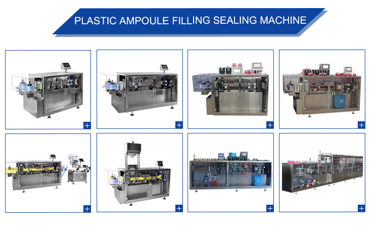 Máquina automática de llenado y formación de ampollas de plástico para consumo oral