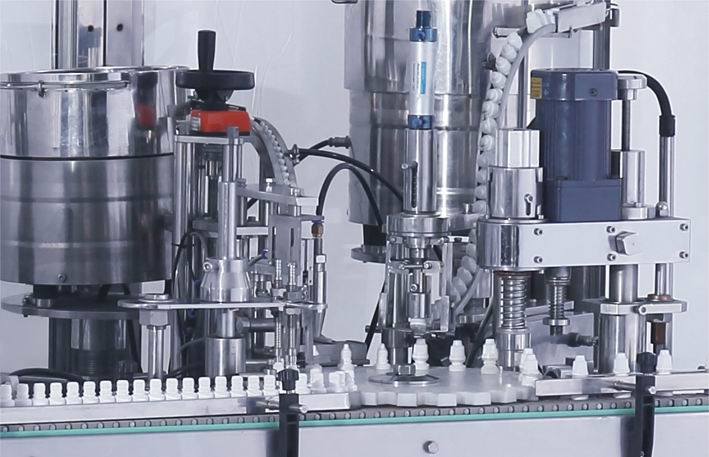 Venta caliente botella de vidrio de cigarrillo electrónico máquina tapadora de llenado de líquidos