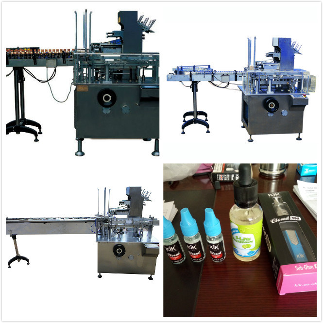 Máquina empacadora de cajas de cartón Bsm-125 para botella redonda de 10 ml E-Cig