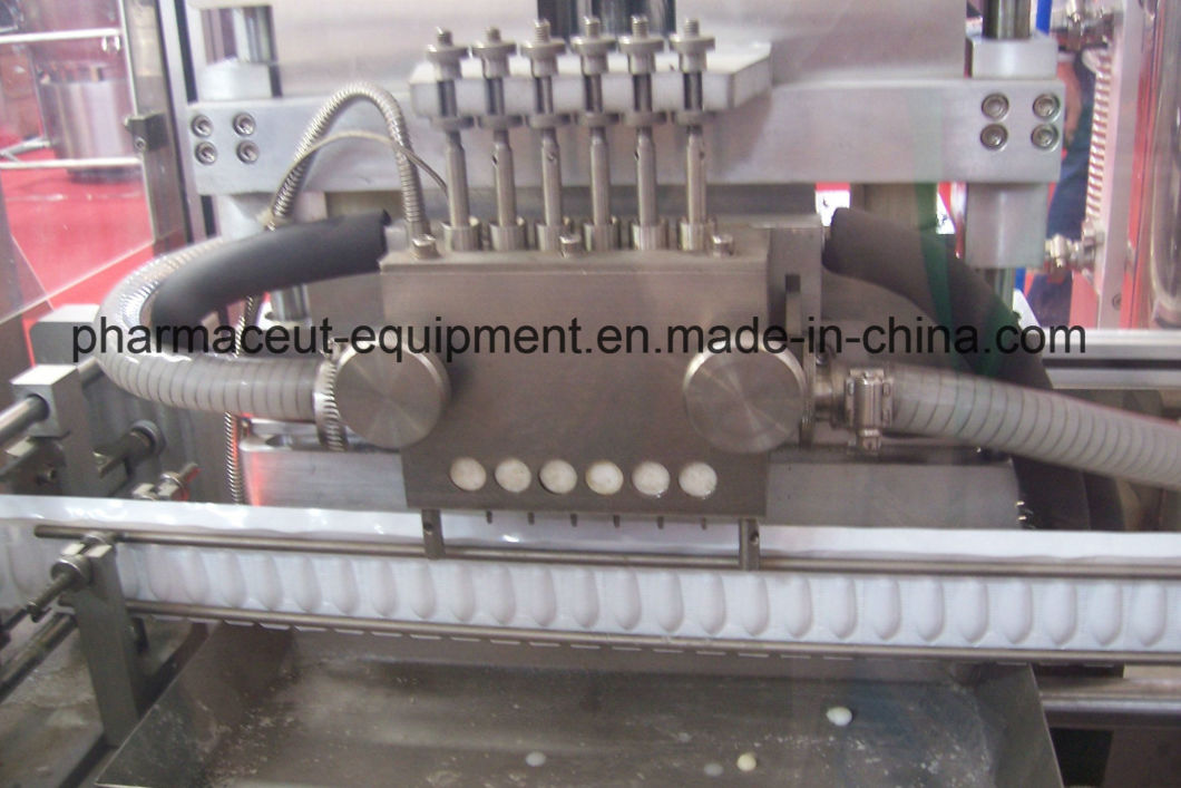 Bomba de pistón de control PLC Máquina automática de llenado y sellado de llenado de botellas de líquido supositorio