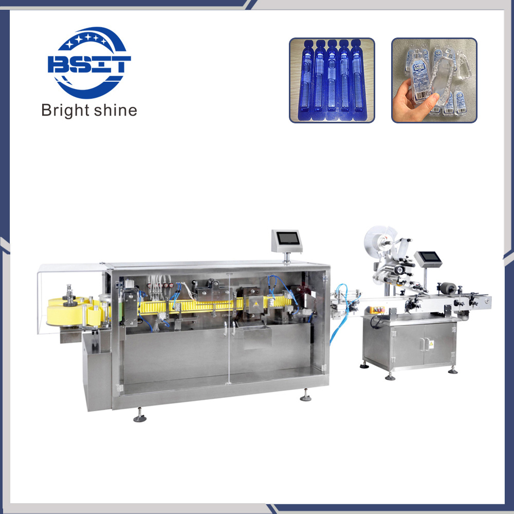 Máquina de llenado y sellado por soplado de botellas de plástico de probióticos orales totalmente automática de alta calidad