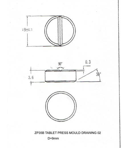 Prensa de tabletas rotativas de alimentos qu&iacute;micos farmac&eacute;uticos (ZP35A)