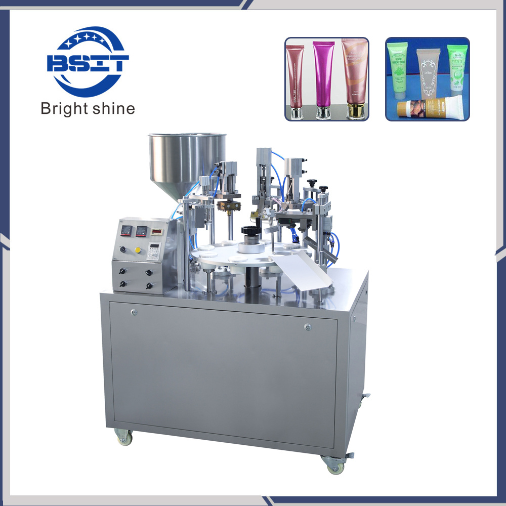 Полуавтоматическая/Зубная паста/Мягкий пластиковый композит/Алюминиевая трубка/Машина для наполнения и запайки туб 