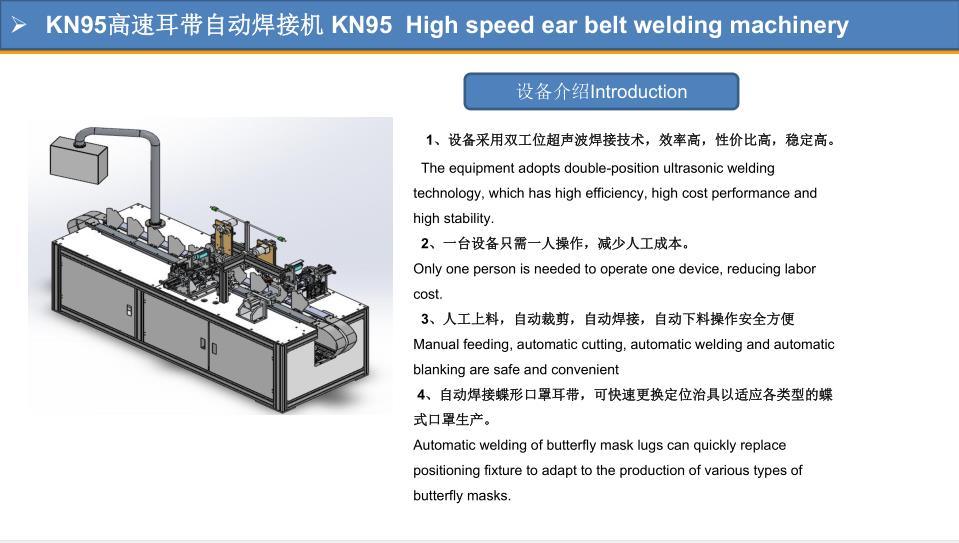 L&iacute;nea de producci&oacute;n autom&aacute;tica de mascarillas protectoras para mascarillas
