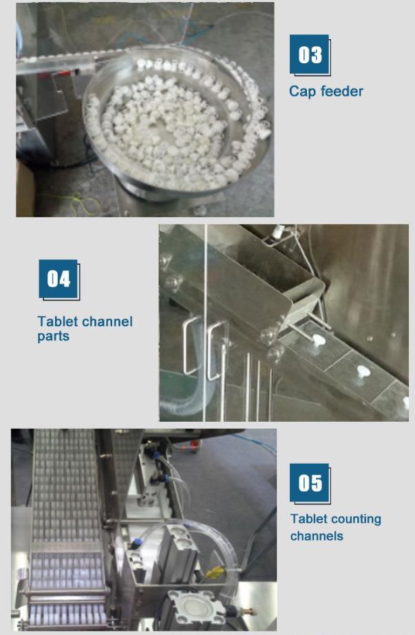 машина для подсчета наполнения Bsp-40A Шипучие таблетки 16–30 мм в 