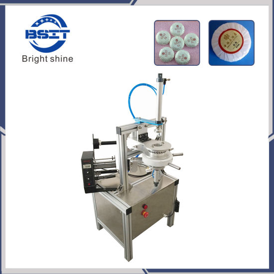 Blue Bubble Melt Dissolve Paper Pleated Wrapping Machine/ Toilet Cleaner Pleated Wrapper Packing Machine