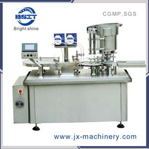 Piston Pump Vial Liquid Filling Stopper Sealing Machine with Rubber Plugging